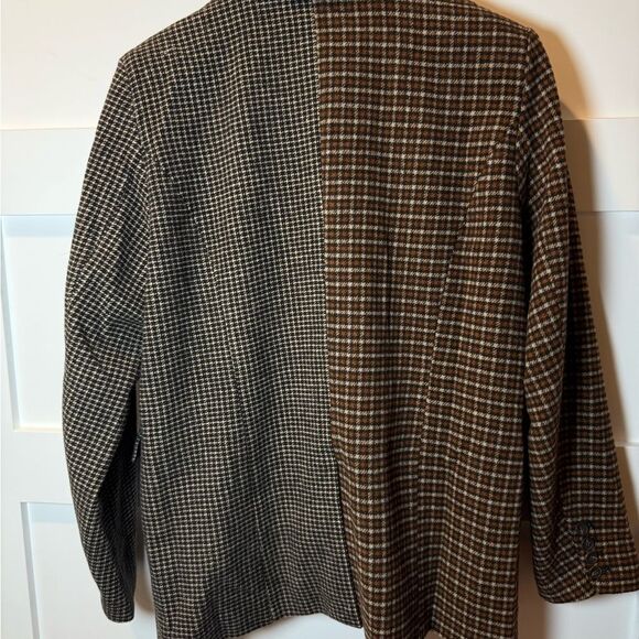 RAILS Blazer Womens Brown Plaid Houndstooth Wool Blend Cody Jacket Size XL - Picture 4 of 11